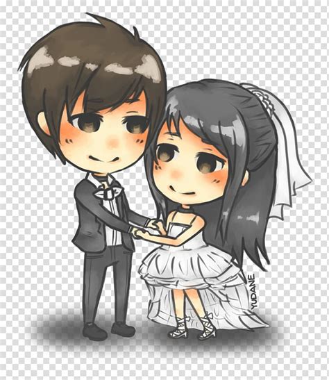 Chibi Couple Holding Hands Sketch