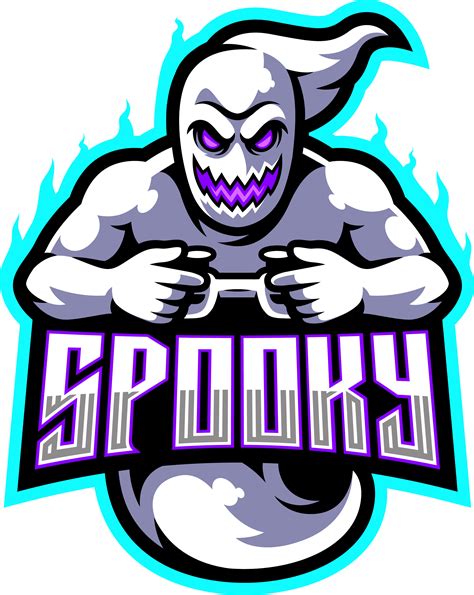 Spooky Ghost Esport Mascot Logo Design By Visink Thehungryjpeg