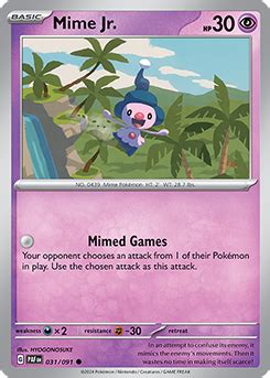 Mime Jr Paldean Fates Tcg Card Database Pokemon