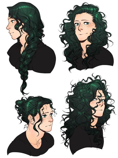 Anime Boy Curly Hair Glasses Hair Style