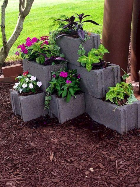 Garden With Cinder Blocks