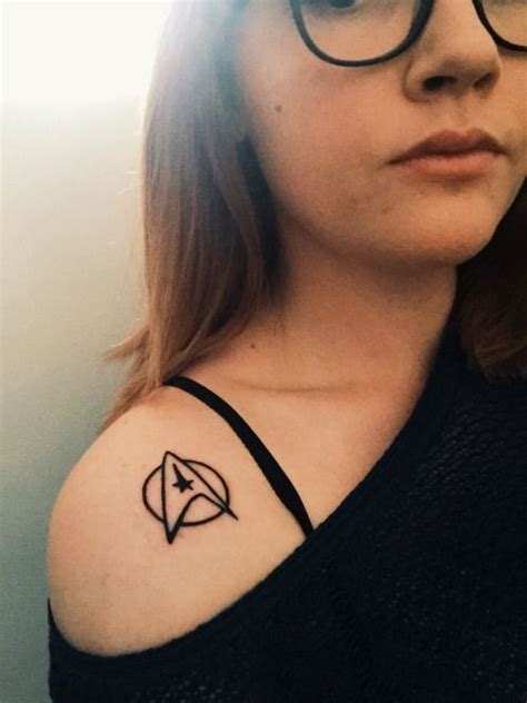 Star Trek Insignia Tattoo Google Search Star Trek Tattoo Nerdy Tattoos Nerd Tattoo