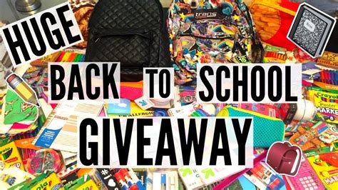 I was originally given the same thing? Back To School Giveaway - YouTube
