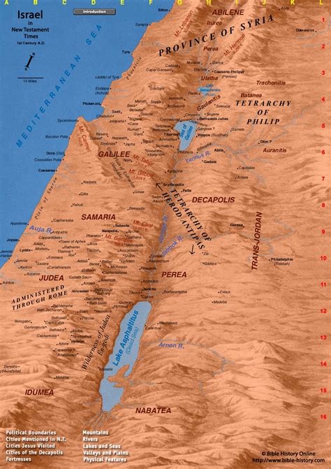 Jesus was born in bethlehem, a small town near judea, in about 4 bce. Map of Ancient Israel - Map of Israel in New Testament Times
