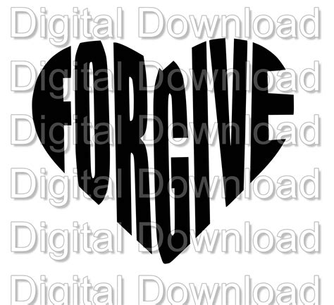 Forgive Heart Svg Cut File Svg Cut File For Silhouette And