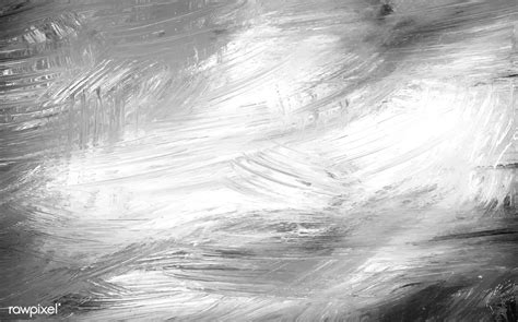 Black and white acrylic brush stroke textured background vector | free