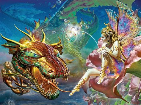 Dragon And Fairy Wallpaper Fantasy Dragon Dragon Dreaming Fairy