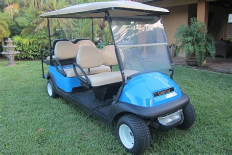 Club Car Precedent 6 Passenger Baby Blue Sku 668 Miami Golf Carts