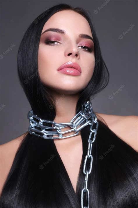 Premium Photo Beautiful Woman In Steel Chain