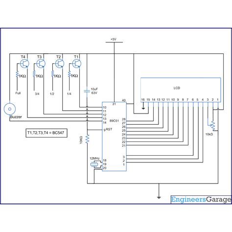 Pin 1 is connected to the ground. TC Water Level Indicator with Alarm using 8051 Micro ...