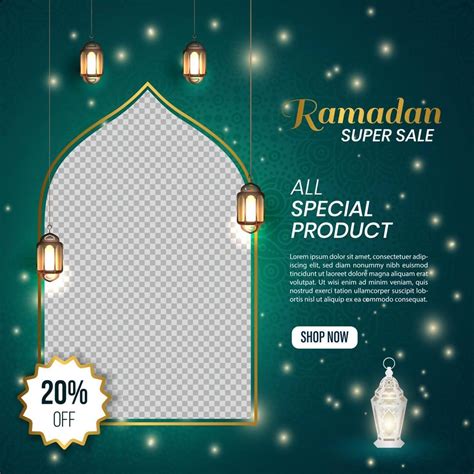 Ramadan Kareem Social Media Banner Template Design 2043163 Vector Art