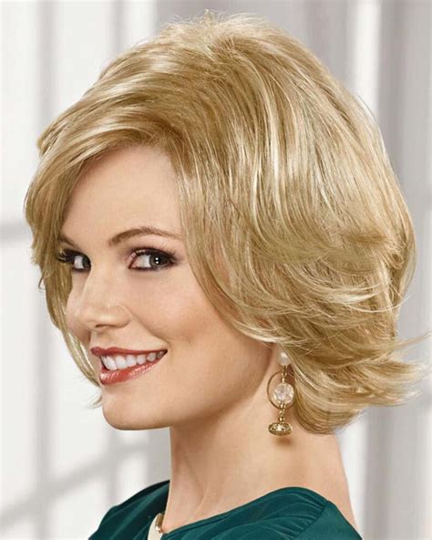 Mid Length Bob Wigs With A Lace Front And A Wealth Of Feathery Layers