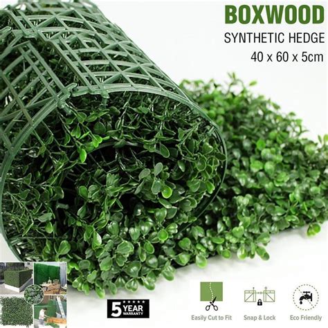 Artificial Boxwood Hedge Fake Vertical Garden Green Wall Ivy Mat Fence