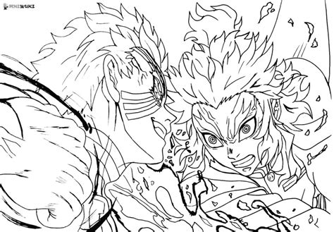 Kyojuro Rengoku Coloring Pages Páginas Para Colorear Para Niños Y Adultos