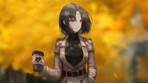3840x2160 Anime Girl With Coffee Mug 5k 4k Hd 4k Wallpapers Images
