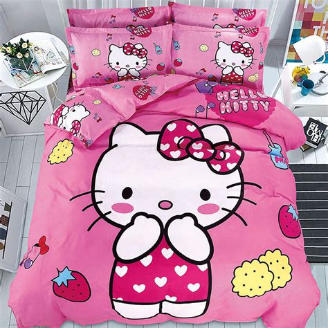 brandmac bed linen 1000115 adult size 140x200 cm hello kitty felice shopping sfoglia dalla