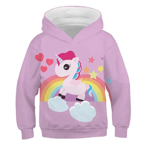 New Arrivals Cute Rainbow Unicorn Hoodie Unilovers