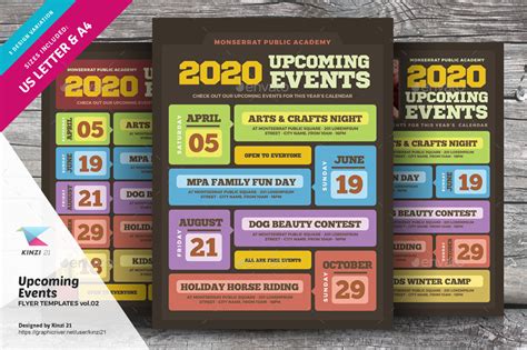 Upcoming Events Flyer Templates Vol02 Print Templates Graphicriver