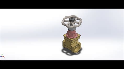 Gate Valve Assembly Exploded View In Solidworks 2015 16 Youtube