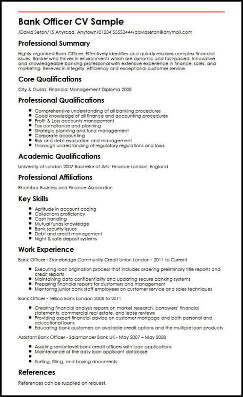 For freshers 1 page resume while for experience 2 pages is preferred. Bank Officer CV Sample | Good resume examples, Job resume, Bank jobs