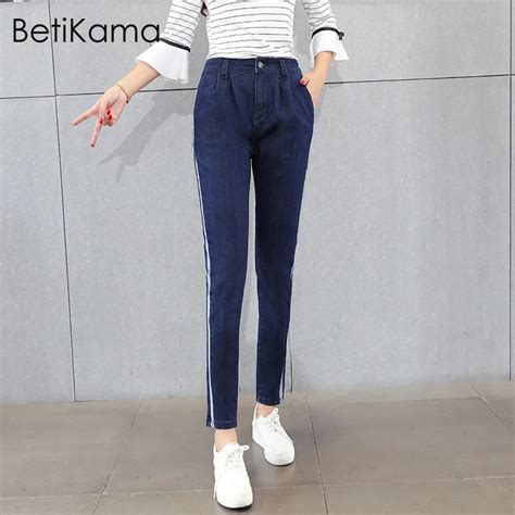 Betikama Plus Size Xl 5xl High Waist Jeans Woman Casual Loose Straight