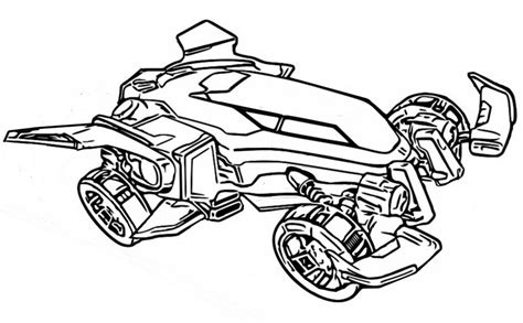Items showcase & news creator code: Coloring page Rocket League : Vulcan 1