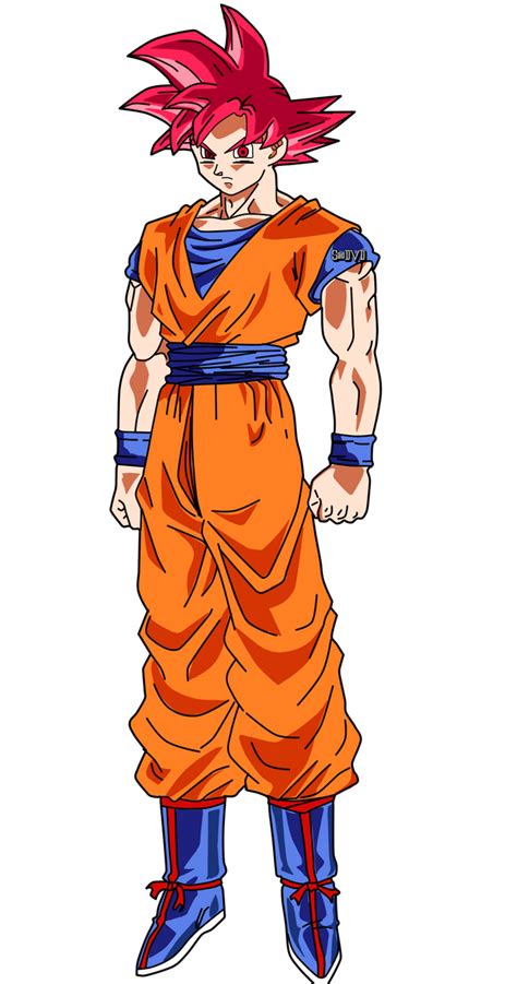 Goku Ssj God Render By Saodvd On Deviantart