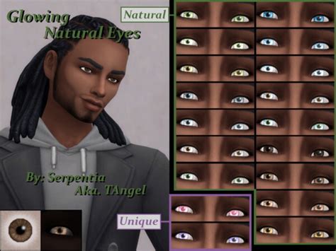 Glowing Natural Colored Eyes By Serpentia From Mod The Sims Sims 4