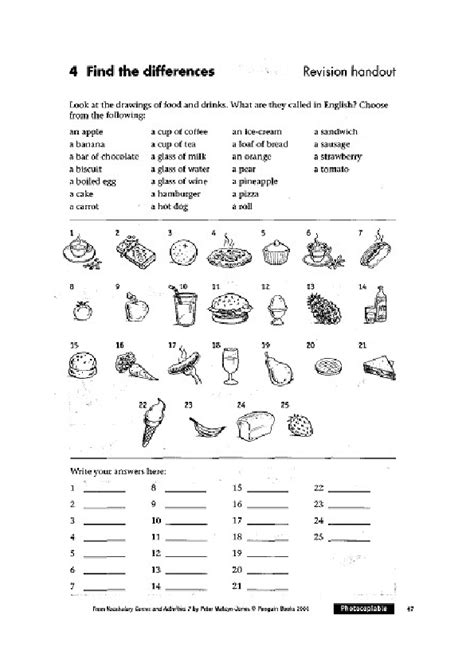 Maybe you would like to learn more about one of these? Vocabulary Worksheet: Food And Drinks