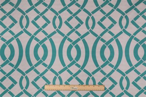Richloom Empire Printed Polyester Outdoor Fabric In Teal