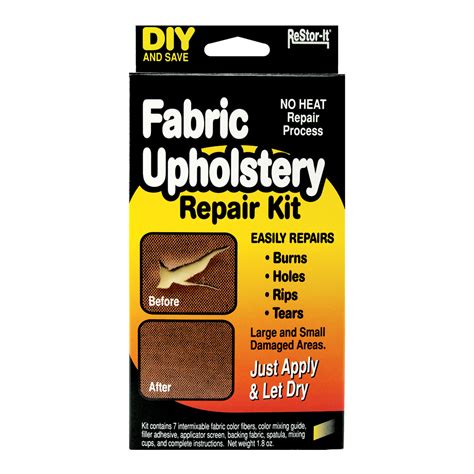 However, just like leather, it's susceptible to rips and tears. Fabric Upholstery Repair Kit - Touch Up Zone