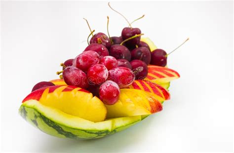 Fresh Fruit On Creative Bowl In Background Stock Image Image Of Bowl
