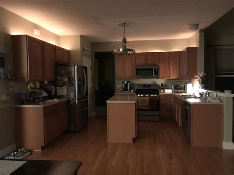 It's safe, beautiful, energy efficient indirect lighting that lasts over a decade, tucked away above the cabinets. Rope lights above cabinets | Above cabinets, Rope light, Rope lights