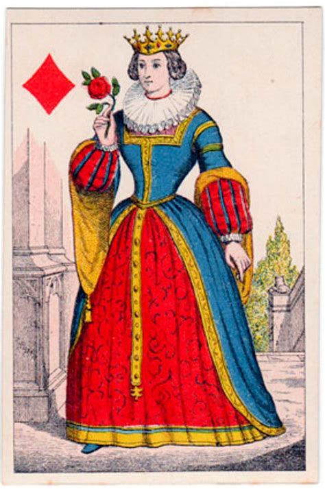 I've always loved the designs on decks of cards and decided to create my. #PlayingCardsTop1000 - Premiere croisade - Queen of diamonds | Deck of cards, Playing cards, Cards