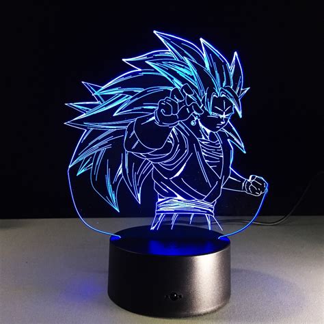 Je crée mon compte se connecter se connecter 2017 Figurines Dragon Ball Z Super Saiyan 3 Goku 3D Table Lamp 7 Color Changing Figuras Night ...