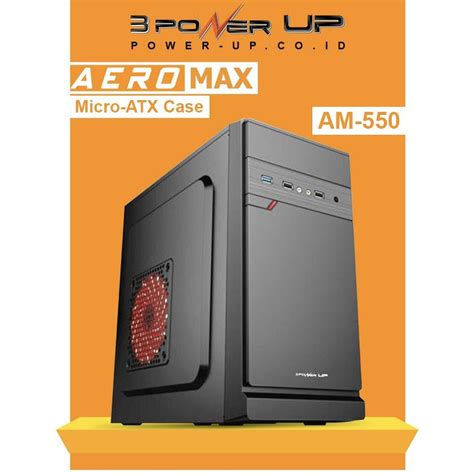 Jual Casing Pc Casing Komputer Power Up Micro Atx Aeromax With Psu 500w