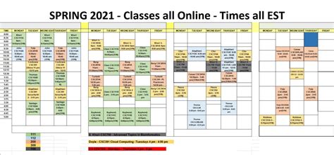 Course Schedule | Department of Computer Science