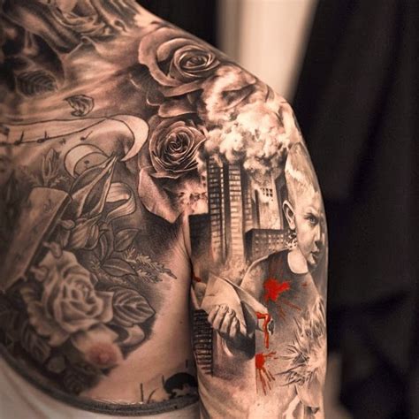 Fantastic Sleeve And Chest Tattoo By Niki Norberg Design Of Tattoosdesign Of Tattoos