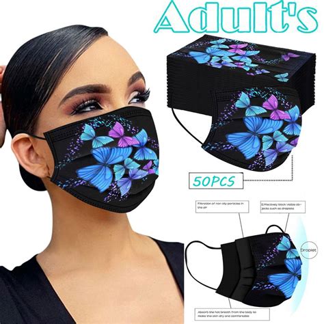 Buy Adult Women Mask Disposable Face Mask Industrial 3ply Ear Loop 50pc