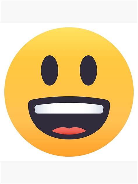 Joypixels Smiley Face With Big Eyes Emoji Art Print For Sale By