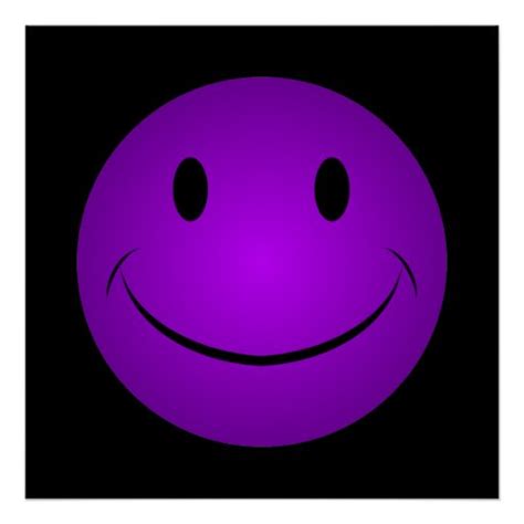 Purple Smiley Face Poster Zazzle