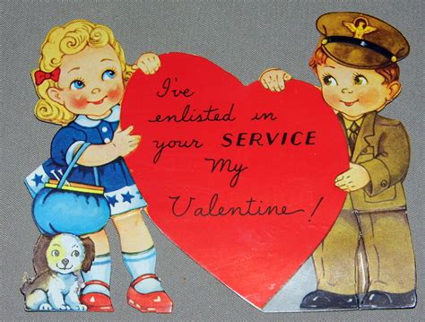 Vintage Valentine Card With A Solidier And His Valentine Flickr