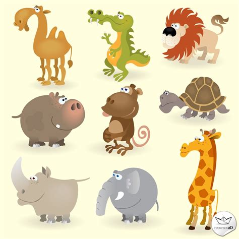 Caricaturas De Animales En Vector Cartoon Vector Animals Recursos 2d