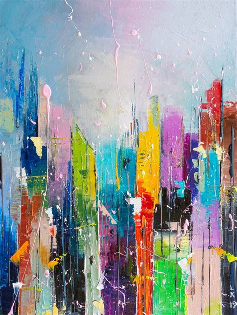 Abstract Cityscape 7 Painting Abstract Painting Painting Original