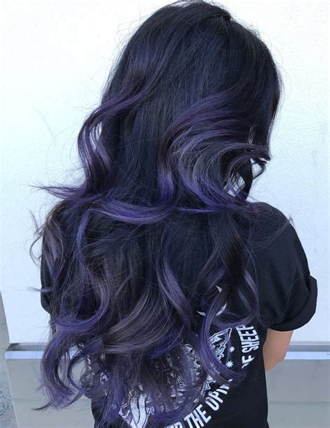 20 Purple Balayage Ideas From Subtle To Vibrant Blue Black Hair Color