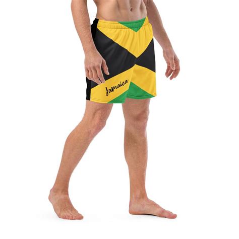 jamaica flag mens swim trunks eco friendly swim trunks for men mes jamaica flag swim