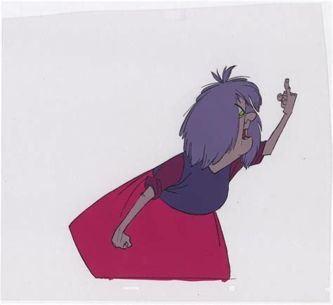 Disney The Sword In The Stone Animation Cel Of Mad Madame Mim Meets