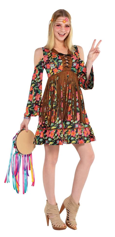 60s 70s Flower Power Hippie Girl Costume The Costume Shoppe