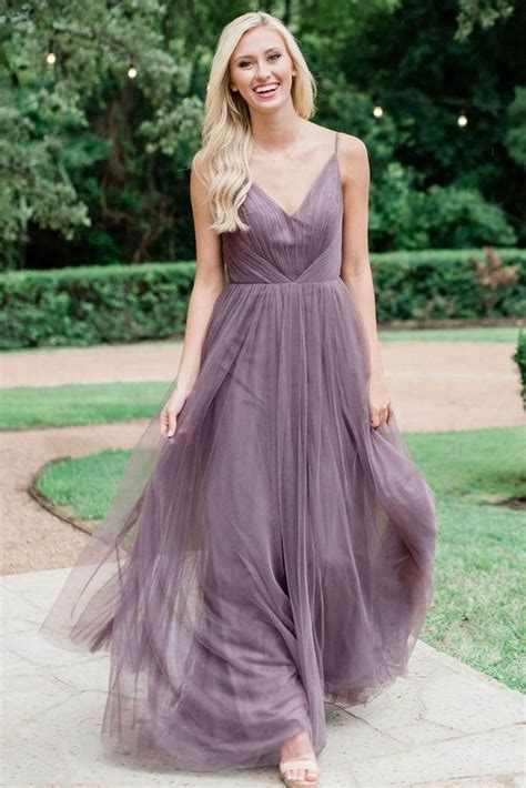 Penelope Tulle Dress In 2020 Purple Bridesmaid Dresses Long Dusty