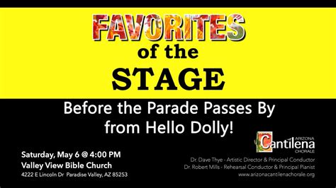 Before The Parade Passes By From Hello Dolly Youtube